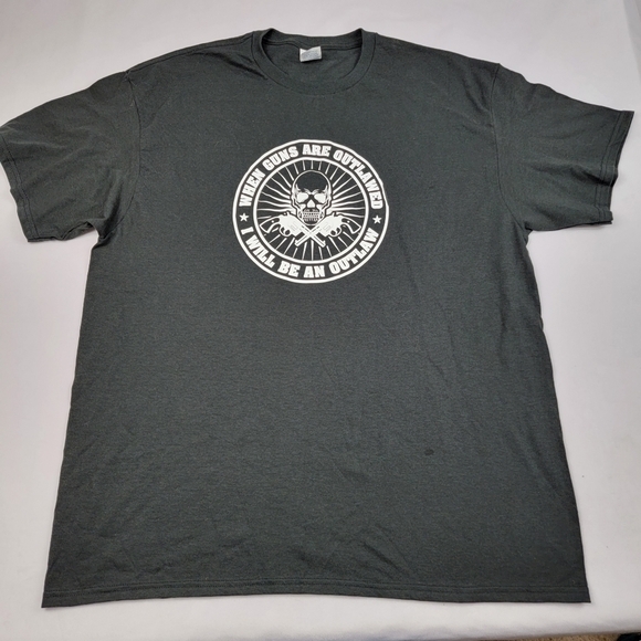 NWOT When guns are outlawed I will be outlawed tshirt - Picture 1 of 5